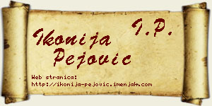 Ikonija Pejović vizit kartica